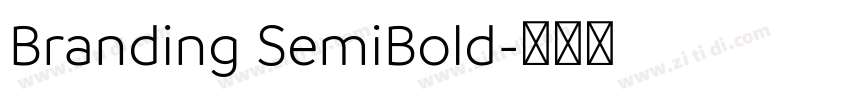 Branding SemiBold字体转换